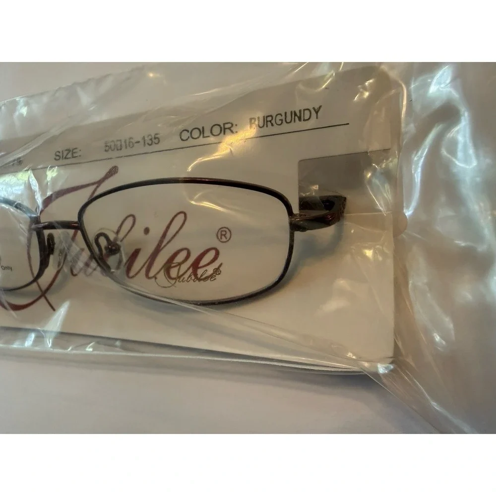 NWT Jubilee 5779 Burgundy Spiral Design Metal EYEGLASSES FRAME RX 50-16-135mm